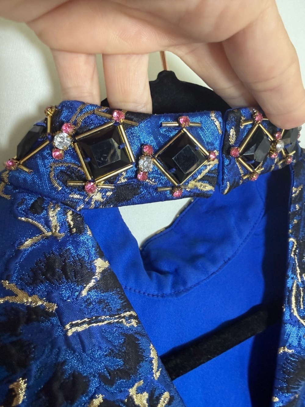 Lilly Pulitzer Brandi Shift Dress Blue Grotto Twilight Floral Brocade • size 00 - Picture 4 of 7